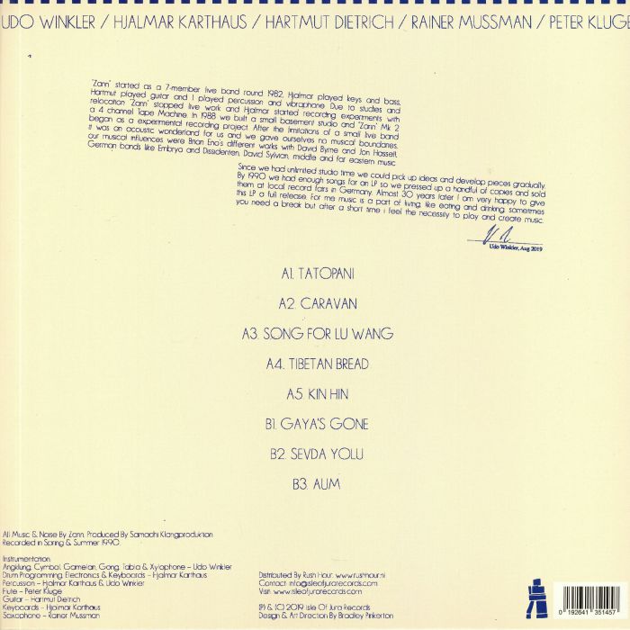 Zann – Strange Ways / Inside Jungle (LP, Isle Of Jura, 2019) Back Cover