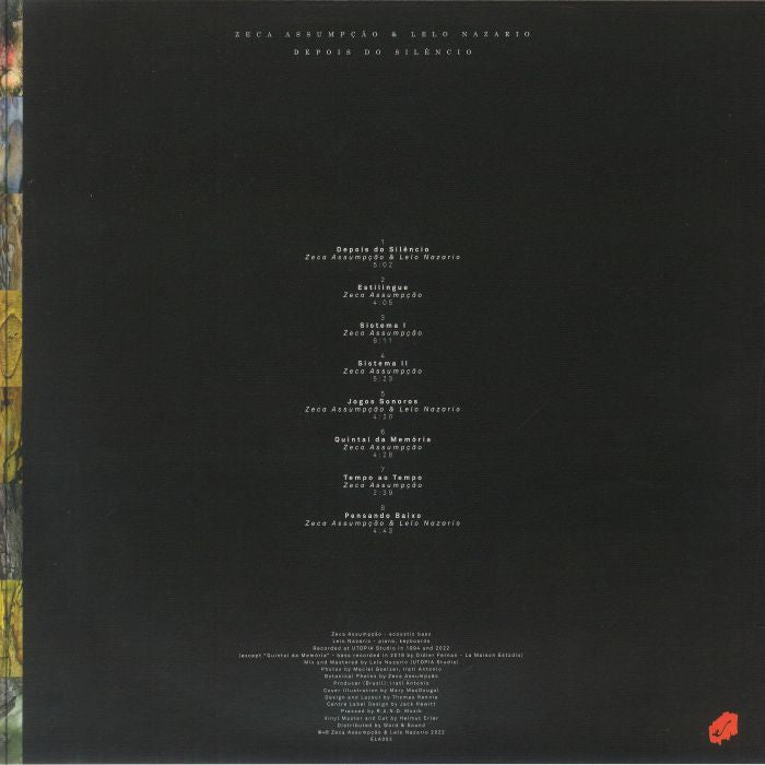 Zeca Assumpção , Lelo Nazario – Depois do Silêncio (LP, Elations Recordings, 2025) back cover