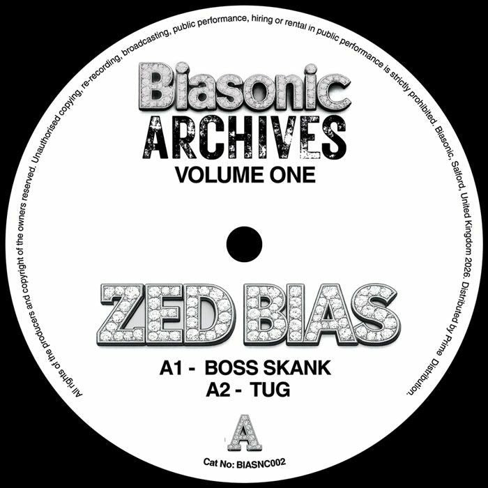Zed Bias – Archives Vol 1 (12", Biasonic, 2026) Front Cover