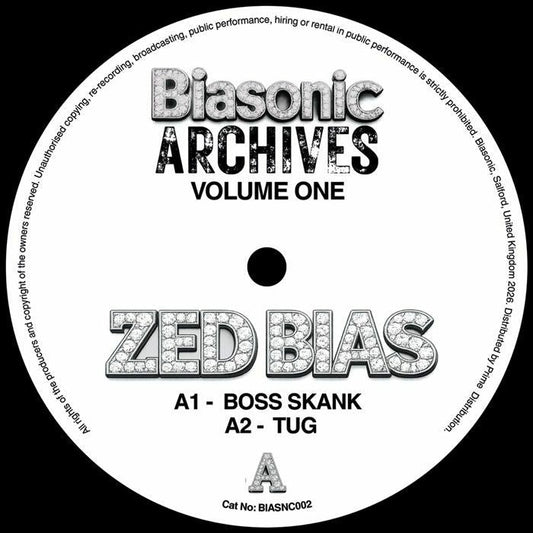 Zed Bias – Archives Vol 1 (12", Biasonic, 2026) Front Cover