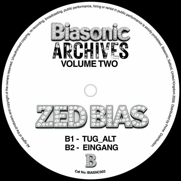 Zed Bias – Archives Vol 2 (12", Biasonic, 2026) Back Cover