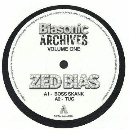 Zed Bias – Archives Volume One (12", Biasonic, 2026) Front Cover