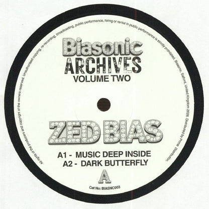 Zed Bias – Archives Volume Two (12", Biasonic, 2026) Front Cover
