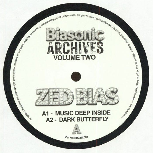Zed Bias – Archives Volume Two (12", Biasonic, 2026) Front Cover