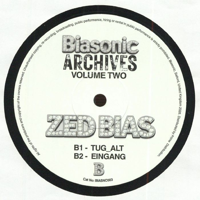 Zed Bias – Archives Volume Two (12", Biasonic, 2026) Back Cover