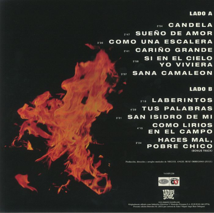 Zulu – Zulu (LP, Vampi Soul, 2021) Back Cover