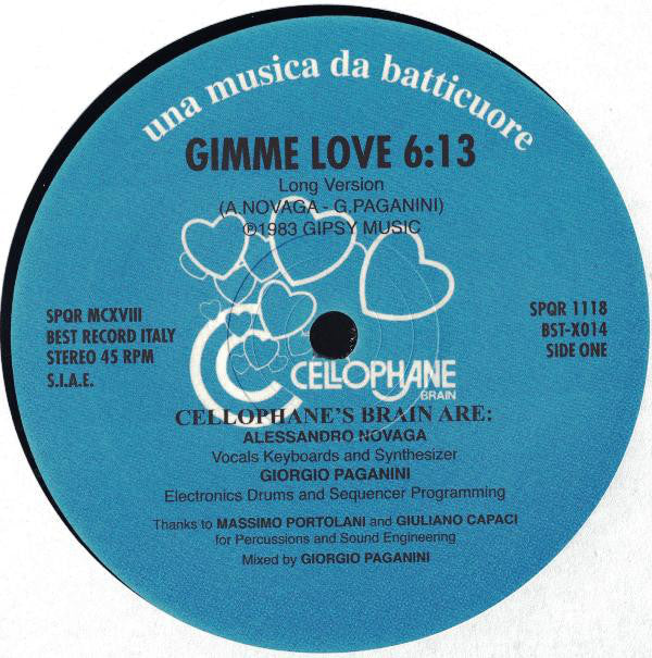 Cellophane : Gimme Love (12", Ltd, RM)