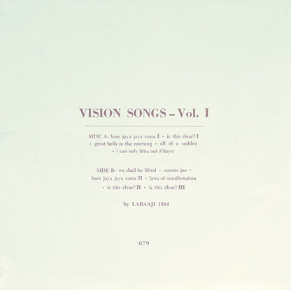 Laraaji : Vision Songs - Vol. I (LP, Album, RE, Ora)