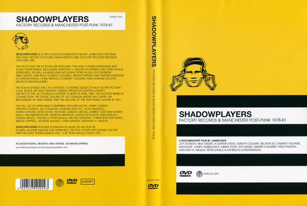 Various : Shadowplayers (Factory Records & Manchester Post-Punk 1978-81) (DVD-V, NTSC)
