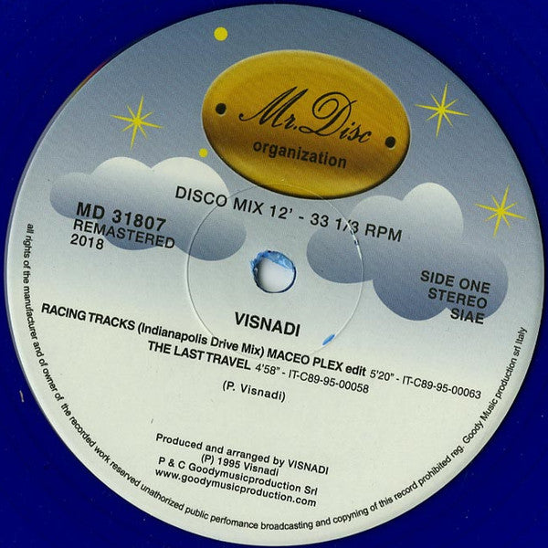 Visnadi – Racing Tracks (12", Blue, Mr. Disc Organization, 2018) Back Cover