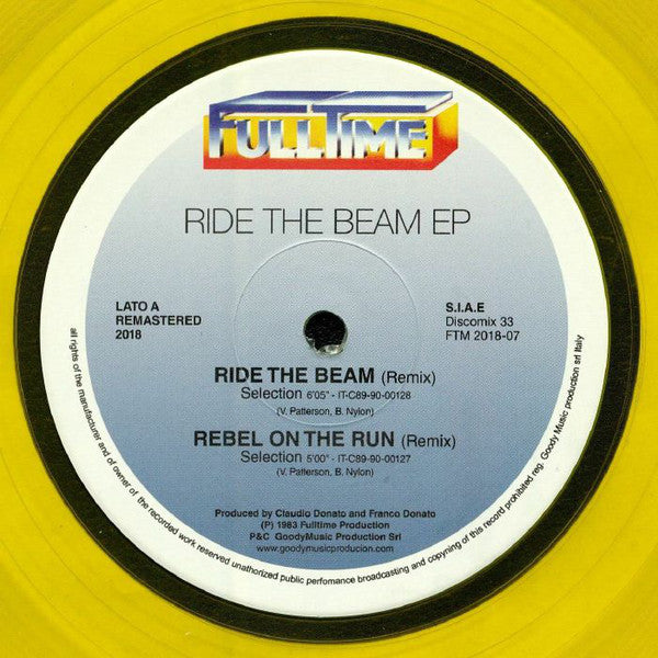 Selection : Ride The Beam EP (12", EP, Ltd, Num, RE, RM, Yel)