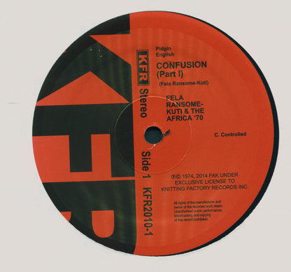 Fela Kuti & Africa 70 : Confusion (LP, Album, RE)