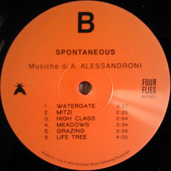 Alessandro Alessandroni : Spontaneous (LP, RE, RM)