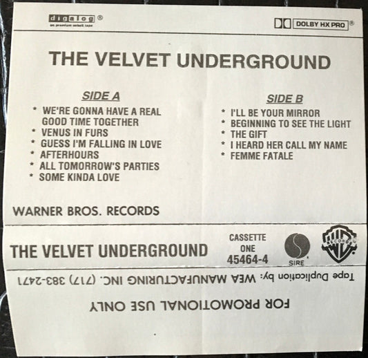 The Velvet Underground : Live MCMXCIII (2xCass, Promo)