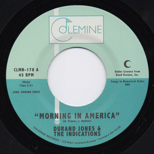 Durand Jones & The Indications : Morning In America / Cruisin' To The Park (7", Single)