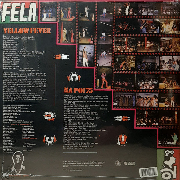 Fela Kuti & Africa 70 : Yellow Fever (LP, Album, RE)