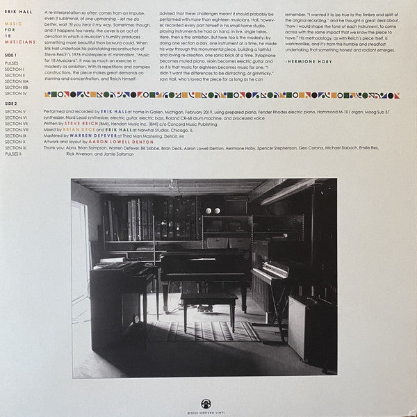 Erik Hall : Music For 18 Musicians (Steve Reich) (LP)