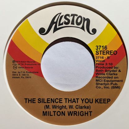 Milton Wright : Keep It Up (7", Single, RE, RM, RP, Whi)