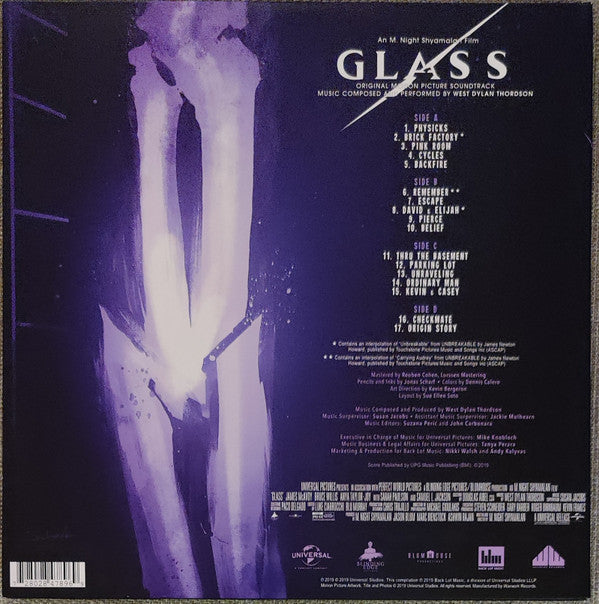 West Dylan Thordson : Glass (Original Motion Picture Soundtrack) (2xLP, Pur)