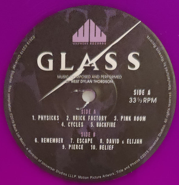 West Dylan Thordson : Glass (Original Motion Picture Soundtrack) (2xLP, Pur)