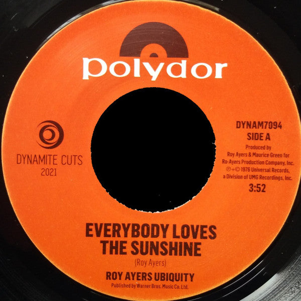 Roy Ayers Ubiquity : Everybody Loves The Sunshine / Lonesome Cowboy (7")