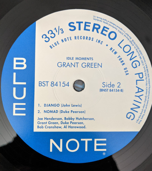 Grant Green : Idle Moments (LP, Album, RE, 180)