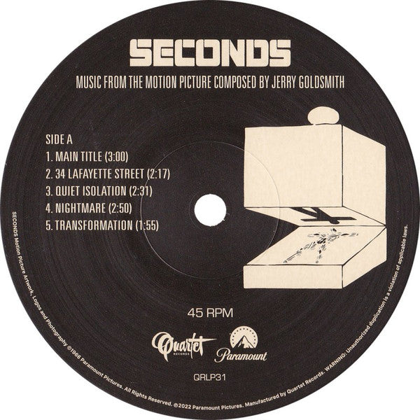 Jerry Goldsmith : Seconds (LP, Album, Mono, Ltd, 180)