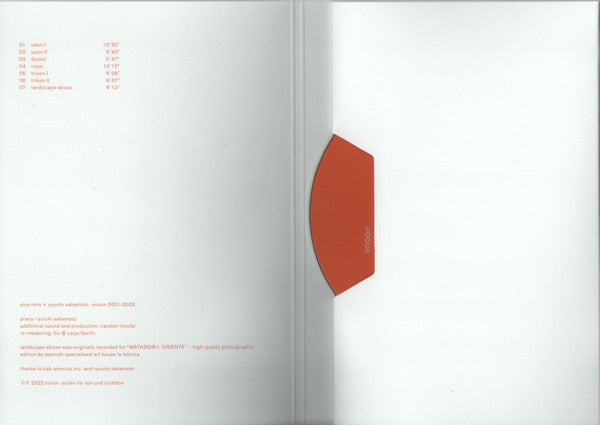 Alva Noto + Ryuichi Sakamoto : Vrioon (CD, Album, RE, RM)