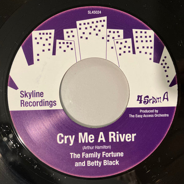 The Family Fortune And Betty Black : Cry Me A River / Shock Value (7", Single)