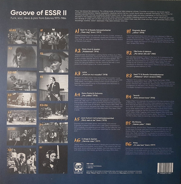 Various : Groove Of ESSR II: Funk, Soul, Disco & Jazz From Estonia 1973-1984 (LP, Comp)