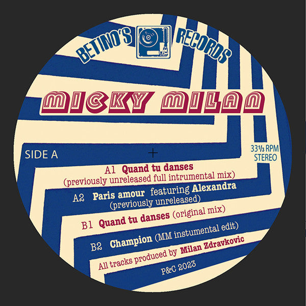 Micky Milan : "Classics & Unreleased"   (12", EP)