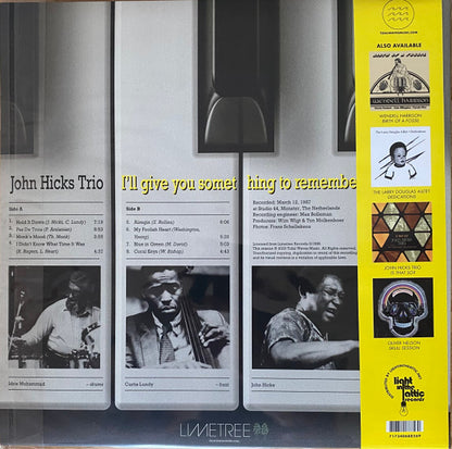 John Hicks Trio : I'll Give You Something To Remember Me By... (LP, Album, RE)