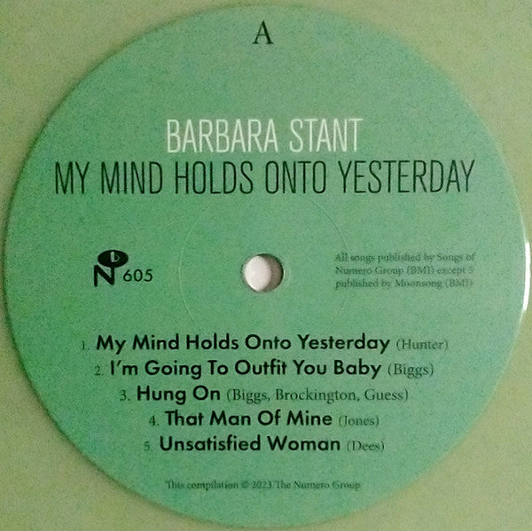 Barbara Stant : My Mind Holds Onto Yesterday (LP, Comp, Cle)