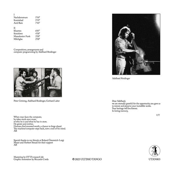 Adelhard Roidinger : Computer & Jazz Project I (LP, Album, RE, RM)
