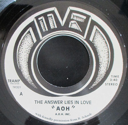 AOH : The Answer Lies In Love (7", Single, Ltd, RE)