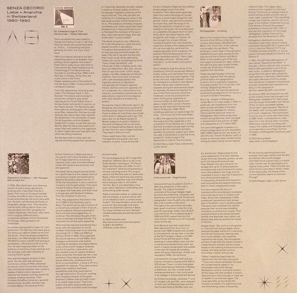 Various : Mehmet Aslan Presents Senza Decoro: Liebe + Anarchia / Switzerland 1980​-​1990 (2xLP, Comp)