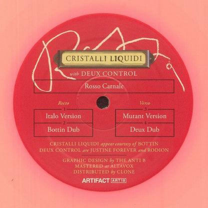 Cristalli Liquidi with Deux Control : Rosso Carnale (12", Ltd, Pin)