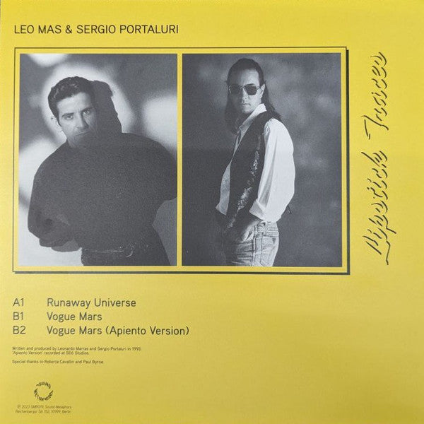 Leo Mas, Sergio Portaluri : Lipstick Traces (12", EP)