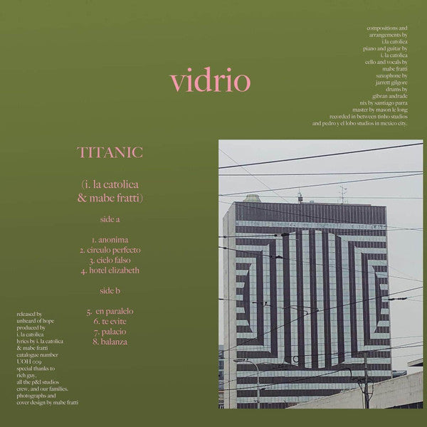 Titanic (22) : Vidrio (LP, Album, Dlx, Ltd, Pin)
