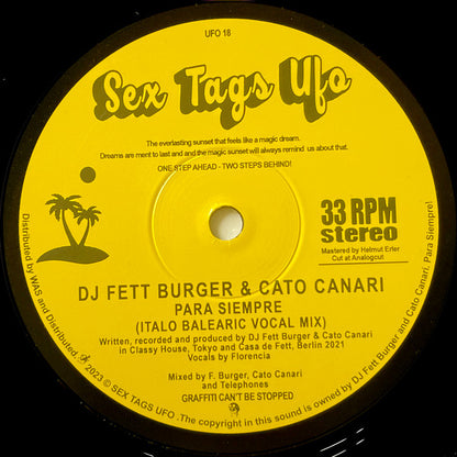 DJ Fett Burger & Cato Canari : Para Siempre (12", Single)