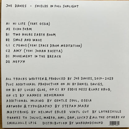 Joe Davies* : Shields In Full Sunlight (2x12", Album)