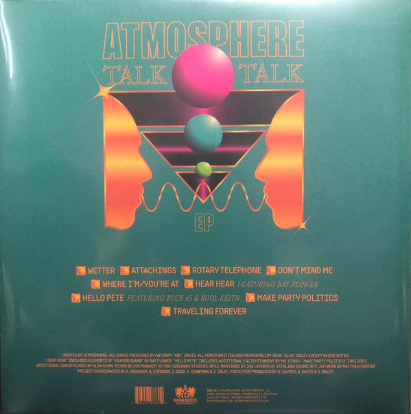 Atmosphere (2) : Talk Talk EP (12", EP, Ltd, Pin)