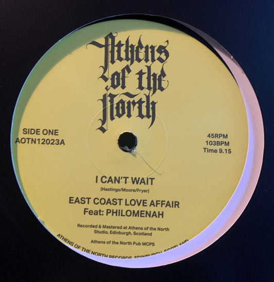 East Coast Love Affair (2) : I Can't Wait (12", Single)