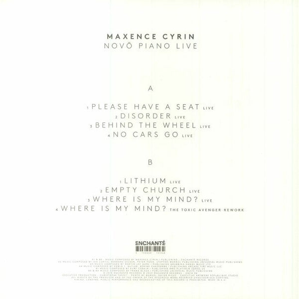 Maxence Cyrin : Novö Piano Live (LP, Album, Ltd, RE, Cle)
