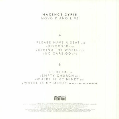 Maxence Cyrin : Novö Piano Live (LP, Album, Ltd, RE, Cle)