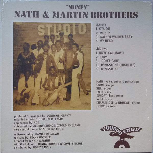 Nath & Martin Brothers* : Money (LP, Album, RE)