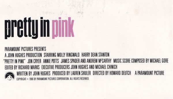 Various : Pretty In Pink (The Original Motion Picture Soundtrack) (Cass, Comp, Club)