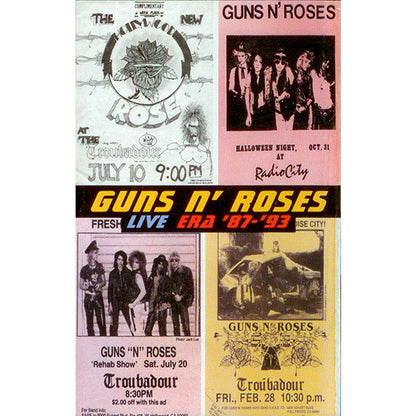 Guns N' Roses – Live Era '87-'93 (2xCassette, Geffen Records, 1999) Back Cover