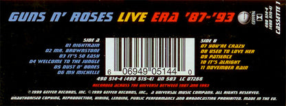 Guns N' Roses – Live Era '87-'93 (2xCassette, Geffen Records, 1999) Image 3