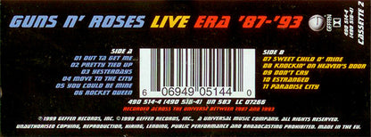 Guns N' Roses – Live Era '87-'93 (2xCassette, Geffen Records, 1999) Image 4